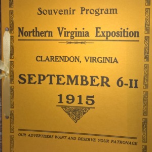 Book: 1915 Souvenir Program: Northern Virginia Exposition, Clarendon, Virginia September 6-11, 1915