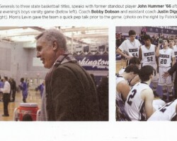 A nice photo of John Hummer and his former W-L High School coach, Mo Levin, from a 2017 W-L alumni magazine.