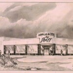 1945 Originally built to be Appliances by Sheff, a former Kitchen Center, then Dan Kain Trophies, and now Lyon Hall Restaurant