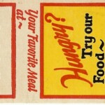 1955 circa Pick's Grill matchbook cover. It's not listed in the 1961 Arlington County Directory.