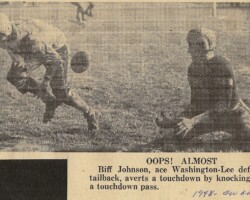 A newspaper clipping from the "Old Oaken Bucket" game in 1948...