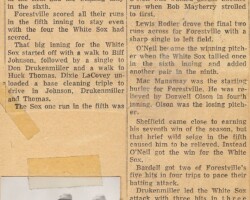 It's believed that Coach Tuthill was Jay Franklin's grandfather. Franklin was a local legend baseball player who made it to Major League Baseball before his arm gave out.