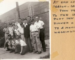 The Seaport Inn was an old restaurant in Alexandria. I'd love to know which movie the team went to see but Biff couldn't recall.