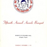 Note the venue for the awards night was moved from the Elks Lodge in Fairfax to Knights of Columbus Hall in Arlington.