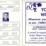 Billy Castleberry Memorial Award presenter was Don Lichty, sadly, his funeral was one day after this posting. I searched presenter John P. Mohr and according to Wikipedia he retired as the number four man at the FBI, and even then some FBI heads were in trouble. Former Arlingtonian and Congressman Joel Broyhill presented that night. A Clarendon Trust ad is shown and its main office stood where Bao Bar in Clarendon is today.