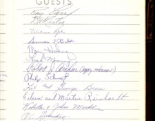 Second page of the guest book at Fritz's retirement party.