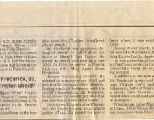 The Journal's article about Seriff Fritz Frederick's passing