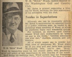 1945 Times Herald article about Brick Wood