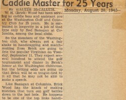 1945 Writer Walter McCallum's article about Brick Wood