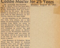 1945 Writer Walter McCallum's article about Brick Wood