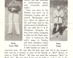 1960 WGCC article about Brick Wood and his son Gene Wood