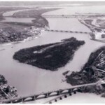 Roosevelt Island (center) and Rosslyn (right) 1932 (Courtesy: I Grew Up in Arlington)