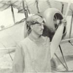 Marcey by his bi-plane, 1918 at Fort Myer (AHS 0327)