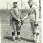 Mr. Marcey and friend playing baseball in 1918 at Glebe Road (AHS 0330)