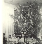Christmas 1930 at the Marcey Log cabin (AHS 0460)