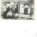 At the Marcey Log Cabin, 1905, Glebe School later occupied this location (AHS 0535)