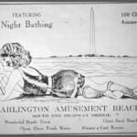 Washington Evening Star Advertisement for Arlington Beach, featuring Night Bathing, 1923