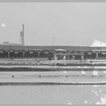 Close up of Arlington Beach from DC Water tower in Hells Bottom, three sisters antennas in the background, 1924 (Courtesy, I Grew Up in Arlington)