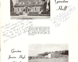 1959-1960 Gunston Junior High yearbook featuring their first graduating class.