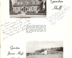 1959-1960 Gunston Junior High yearbook featuring their first graduating class.