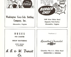 1959-1960 Gunston Junior High yearbook ads.