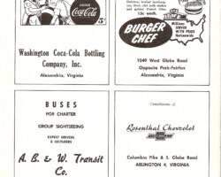 1959-1960 Gunston Junior High yearbook ads.