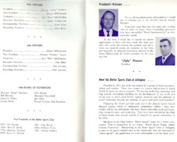 1963 Better Sports Club officers page.