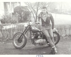 1962 Wayne and his bike, the first year he met The Pagans.