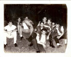 1965 cir Believed to be Rick Rictor, Sharon Bidding, Don Morley, John Thomas, Wayne Hager, Danny Binnit, Sceater Koons, and John Hendricks.