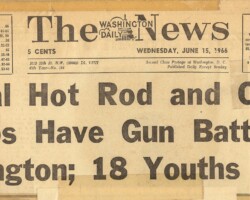 1966 Headlines the day after the infamous Gang War.