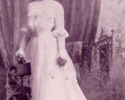 Taken June of 1902, Julia Alice Veitch (Thomas) on her wedding day. She was married to Harry R. Thomas at Mount Olivet Methodist Church with the ceremony performed by Rev. J. W. Gray. An article stated a "wedding supper was tendered at the home of the bride's parents". This would be the home mentioned on North Jefferson Street. They didn't stray far.
