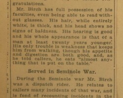 The celebration of William J.R. Birch's 100th birthday.